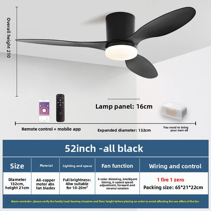 Minimalist Style Smart Ceiling Fan