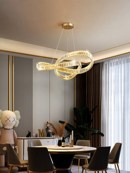 Modern Crystal Chandelier with Voice Control