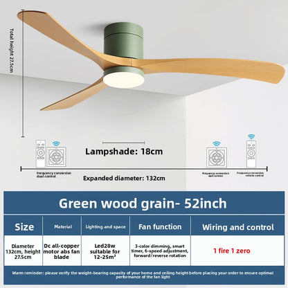 Modern Smart Ceiling Fan with Light