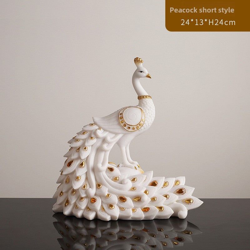 European Peacock Vase Home Decor