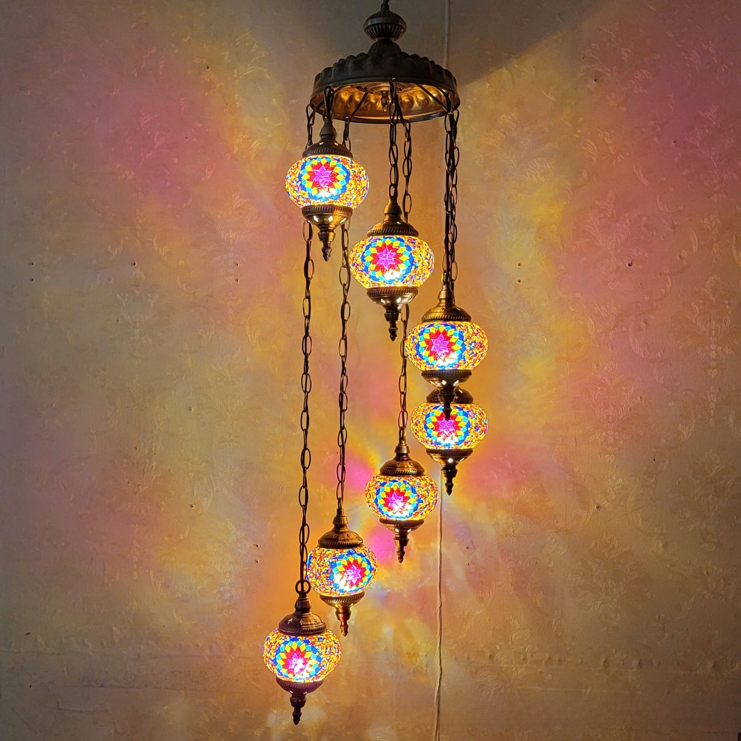 Mosaic Glass Ceiling Lighting