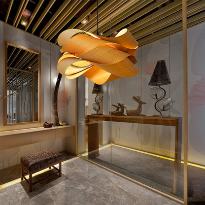 Wood Veneer Ceiling Hanging Light