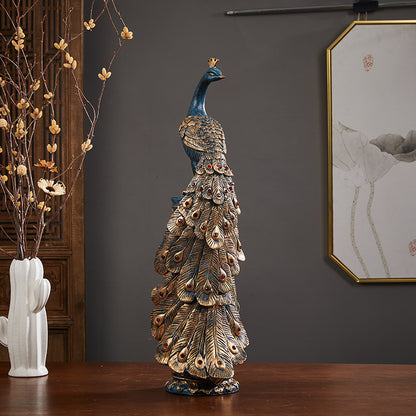 Chinese Peacock Resin Home Decor Ornament