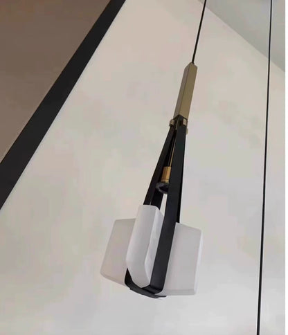 Adjustable Retro Pendant Light with Leather Strap