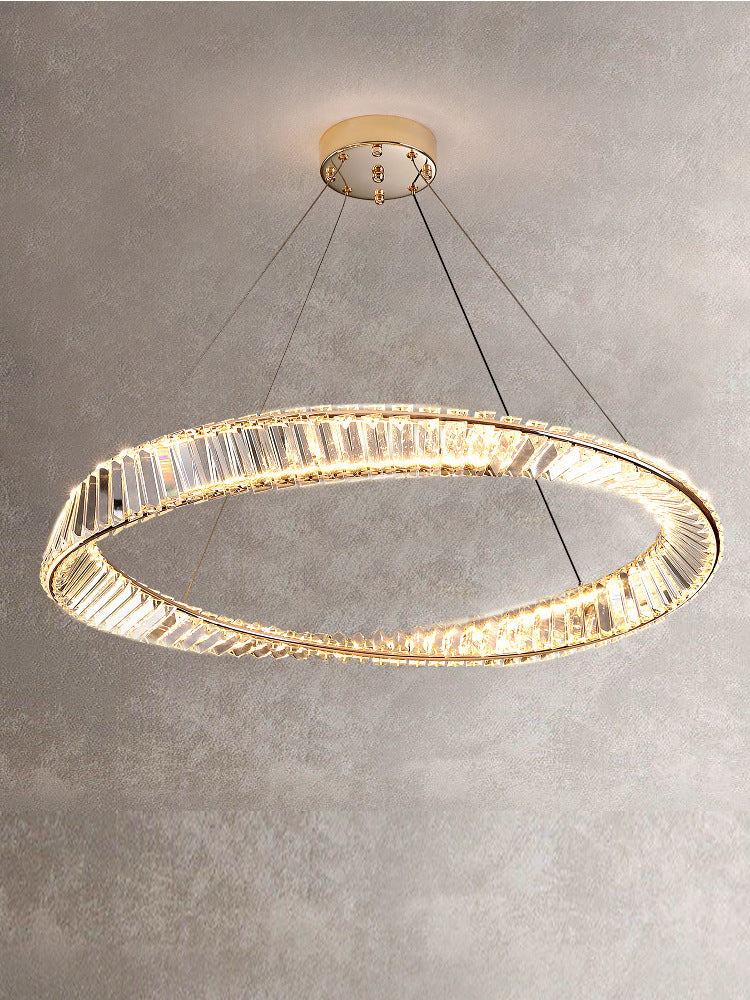 Modern Crystal Chandelier with Voice Control