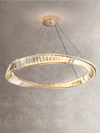 Modern Crystal Chandelier with Voice Control