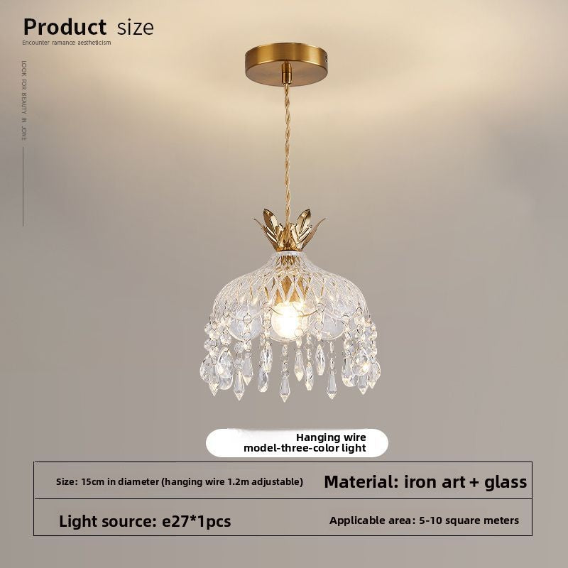 French Retro Crystal Chandelier Light