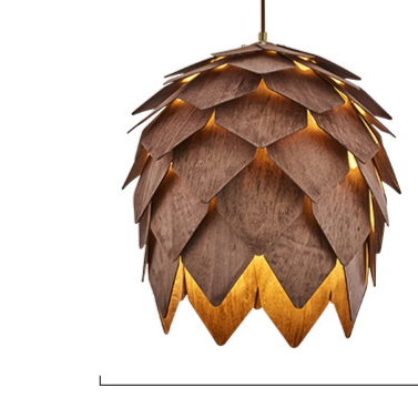 Scandinavian Wooden Pine Cone Ceiling Lights
