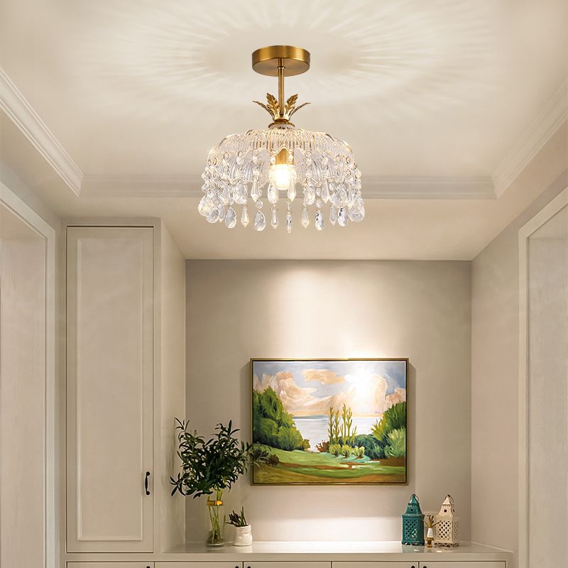 French Retro Crystal Chandelier Light
