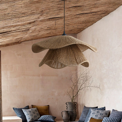 Handwoven Hemp Rope Pendant Light