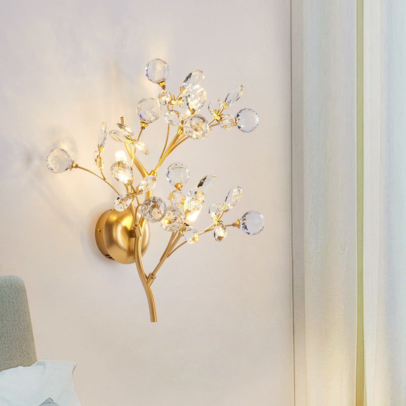 Crystal Bedroom Bedside Wall Lamp