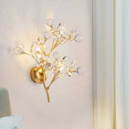 Crystal Bedroom Bedside Wall Lamp