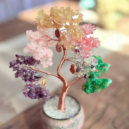 Crystal Lucky Tree Desk Ornament Decor