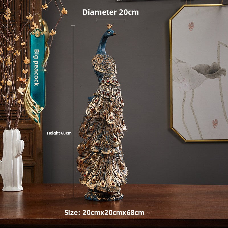 Chinese Peacock Resin Home Decor Ornament