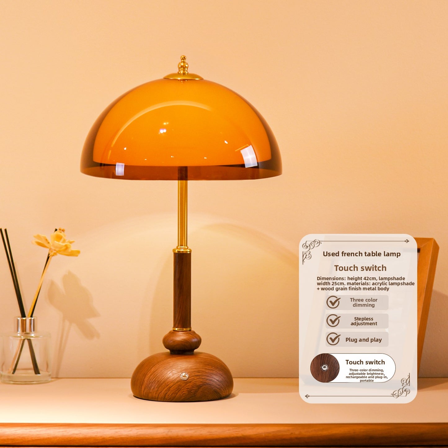 Medieval Style Dimmable Table Lamp