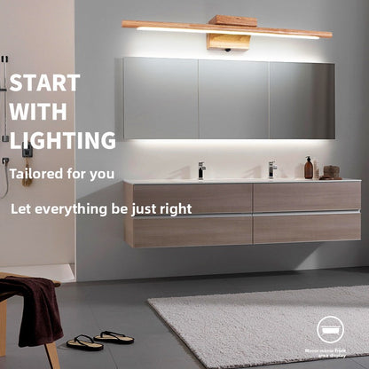 Wooden Vanity Mirror Light