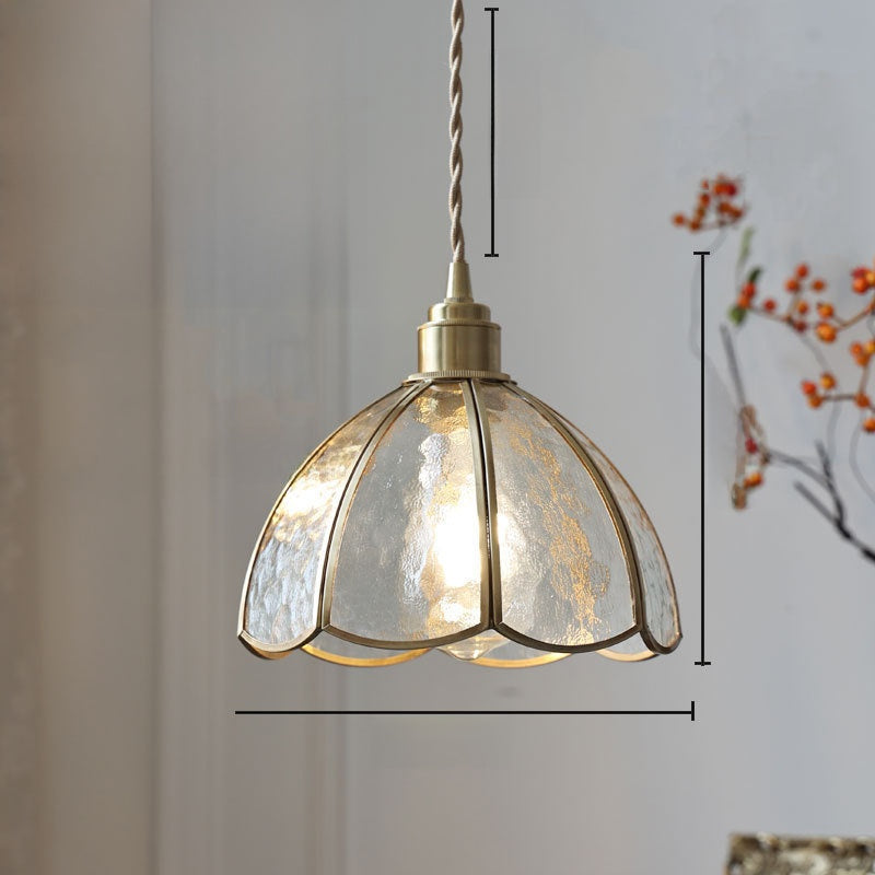 Japanese Retro Tiffany Brass Glass Pendant Lights