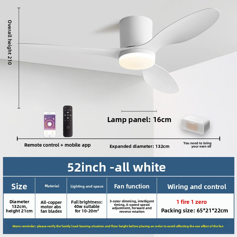 Minimalist Style Smart Ceiling Fan