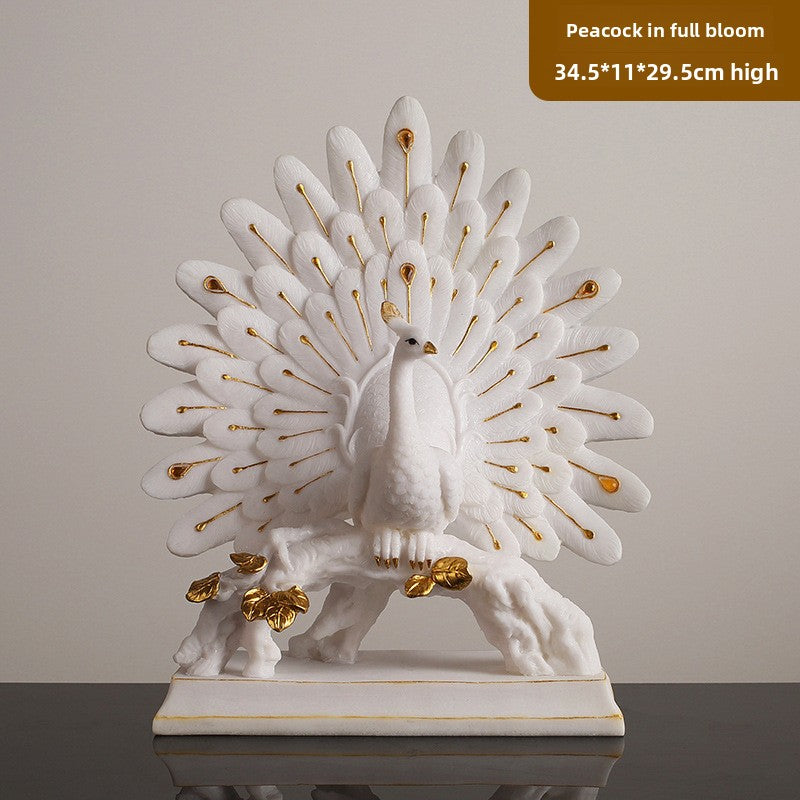 European Peacock Vase Home Decor