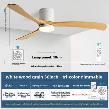 Modern Smart Ceiling Fan with Light