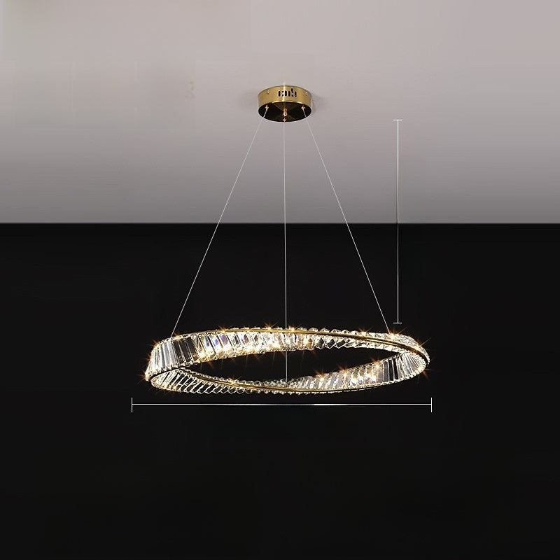 Modern Crystal Chandelier with Voice Control