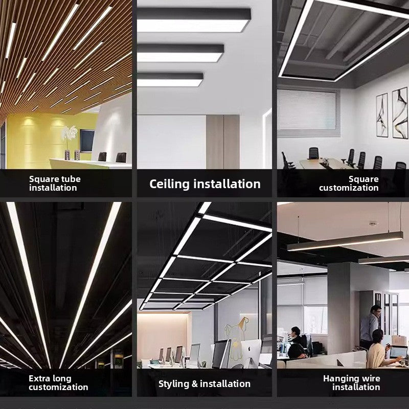 Square Tube LED Office Pendant Light