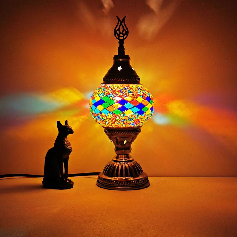 Turkish Retro Glass Table Lamp