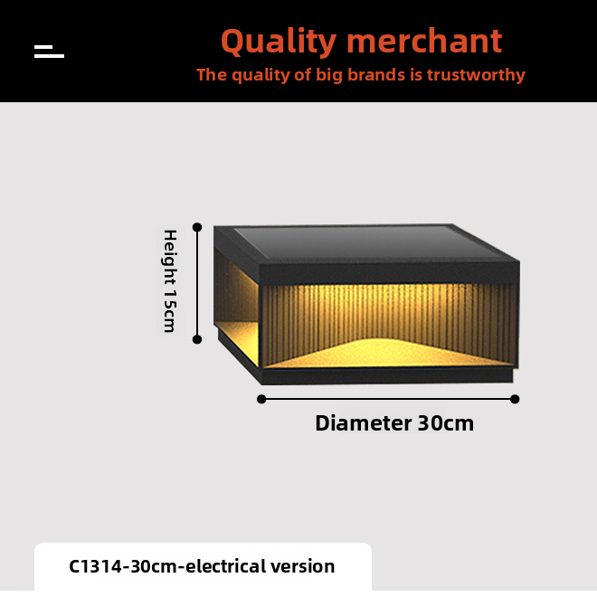 Solar Powered Outdoor Waterproof Column Light