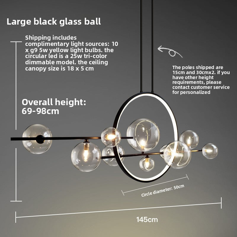 Scandinavian Glass Bubble Ball Chandelier Lighting