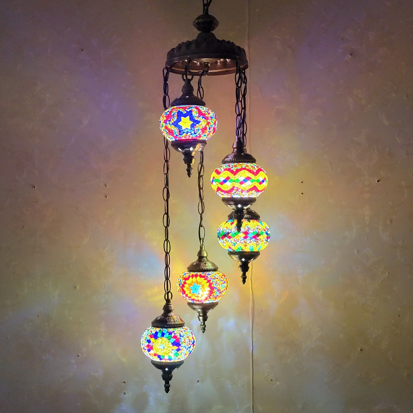 Mosaic Glass Ceiling Lighting
