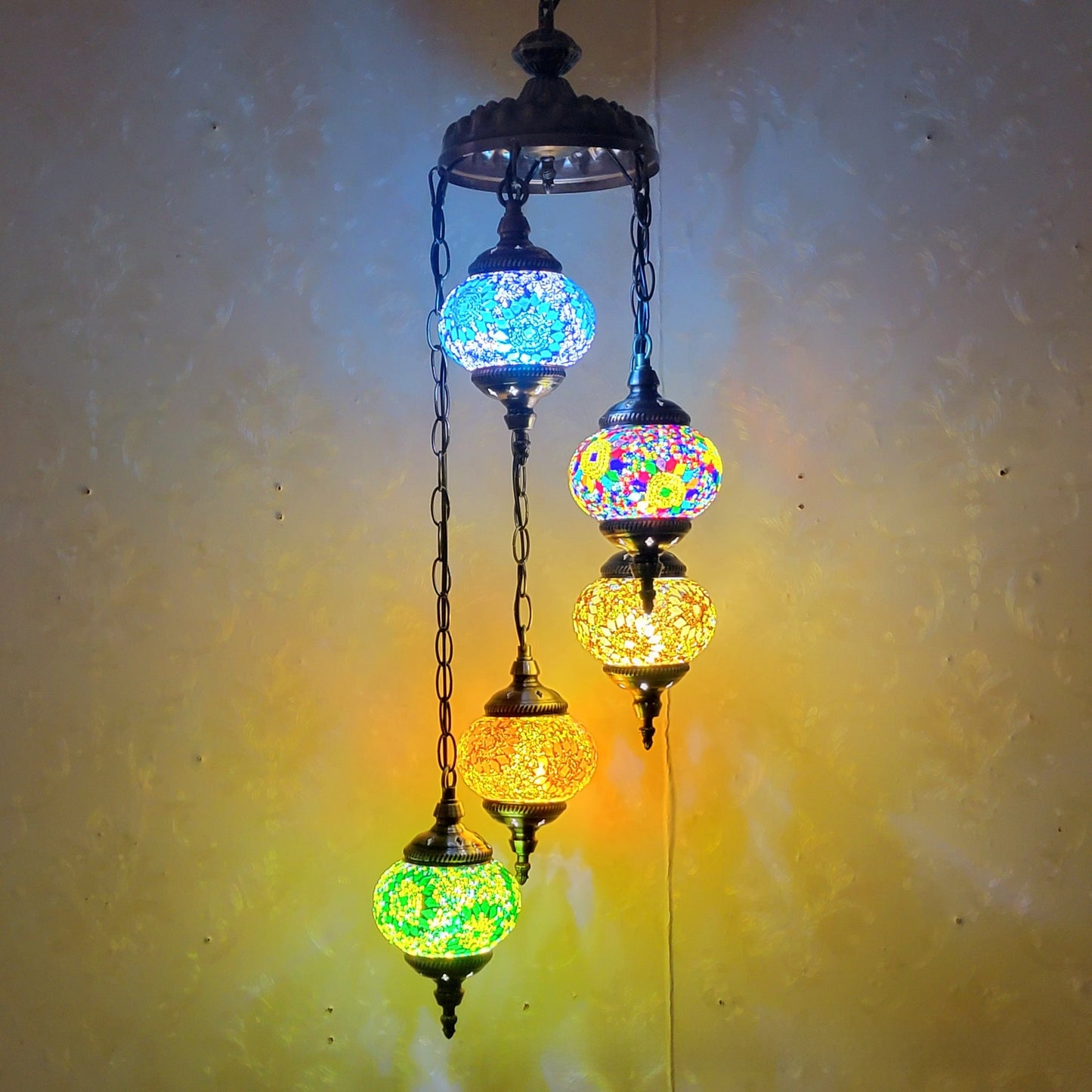 Mosaic Glass Ceiling Lighting