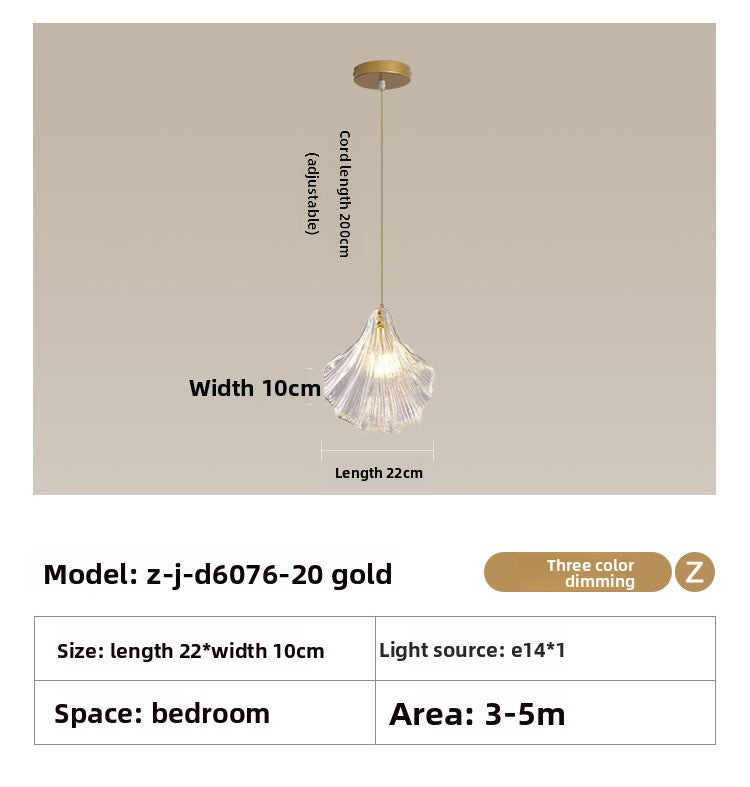 Shell Light French Style Bedroom Pendant Lamp