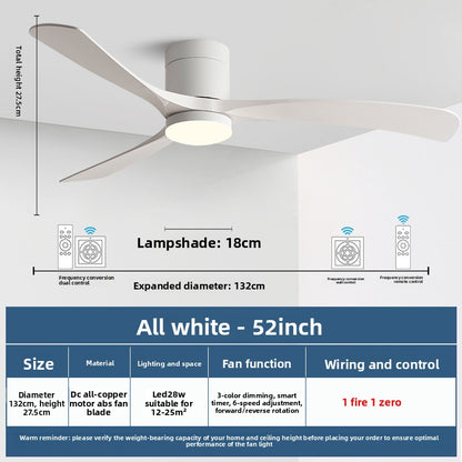 Modern Smart Ceiling Fan with Light