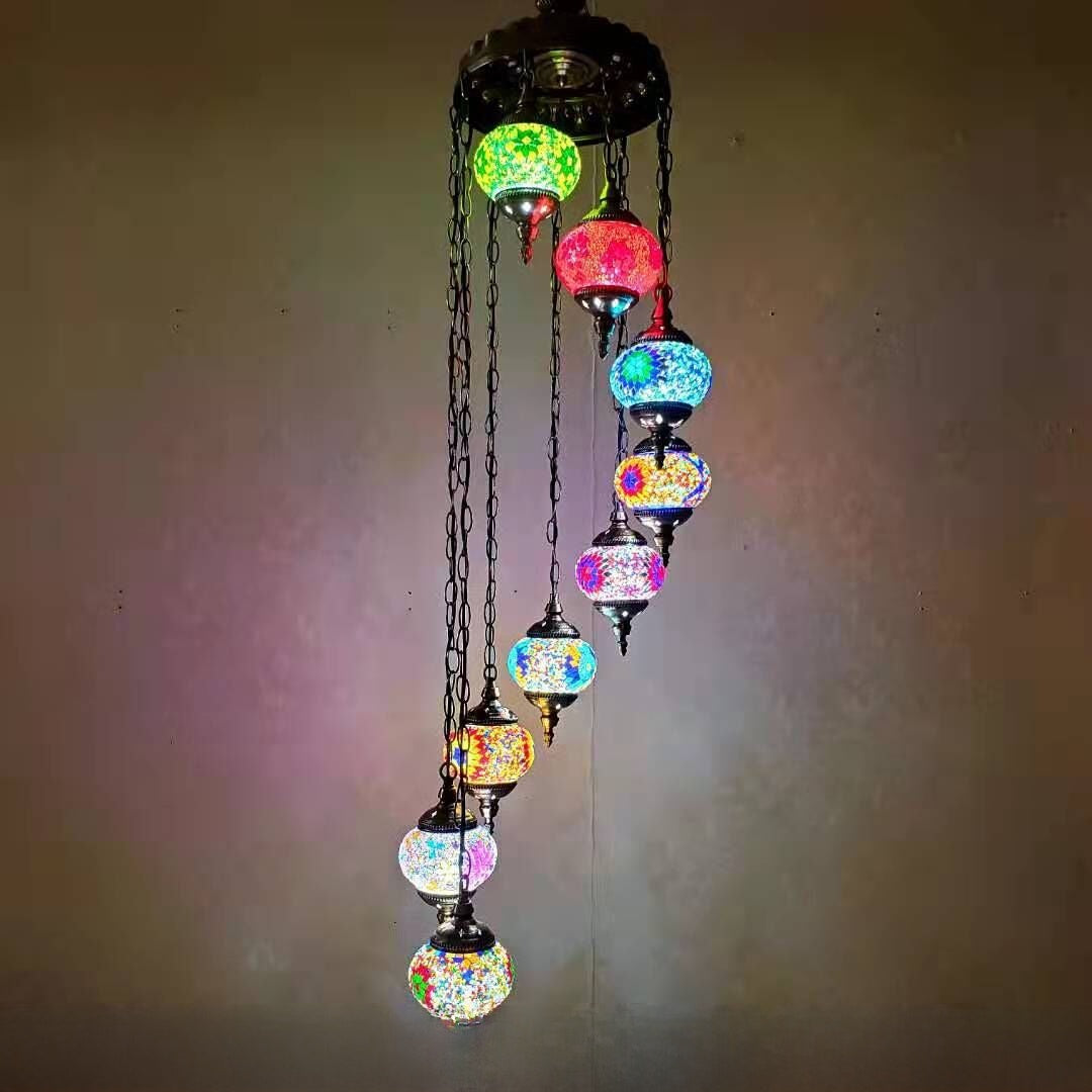 Mosaic Glass Ceiling Lighting
