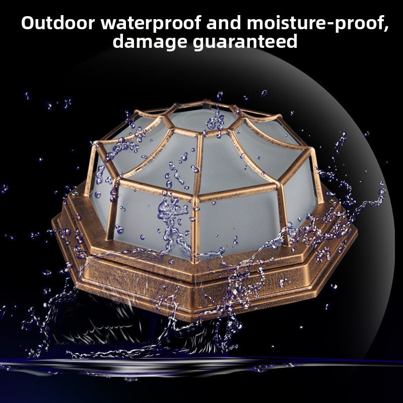 Retro Waterproof LED Ceiling Light for Outdoor