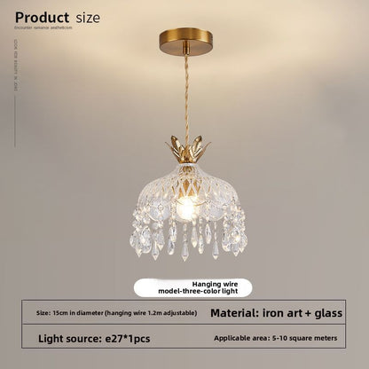 French Retro Crystal Chandelier Light