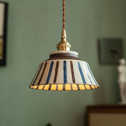 Underglaze Vintage Ceramic Ceiling Lights