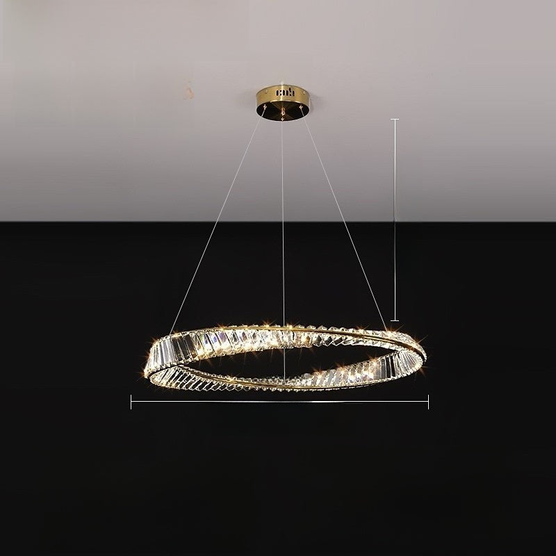 Modern Crystal Chandelier with Voice Control