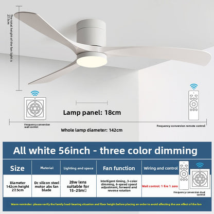 Modern Smart Ceiling Fan with Light
