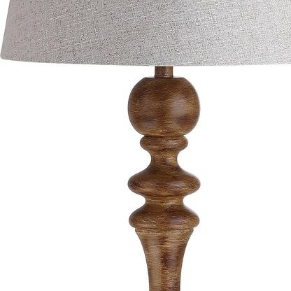 Traditional Wood Grain Fabric Floor Lamp