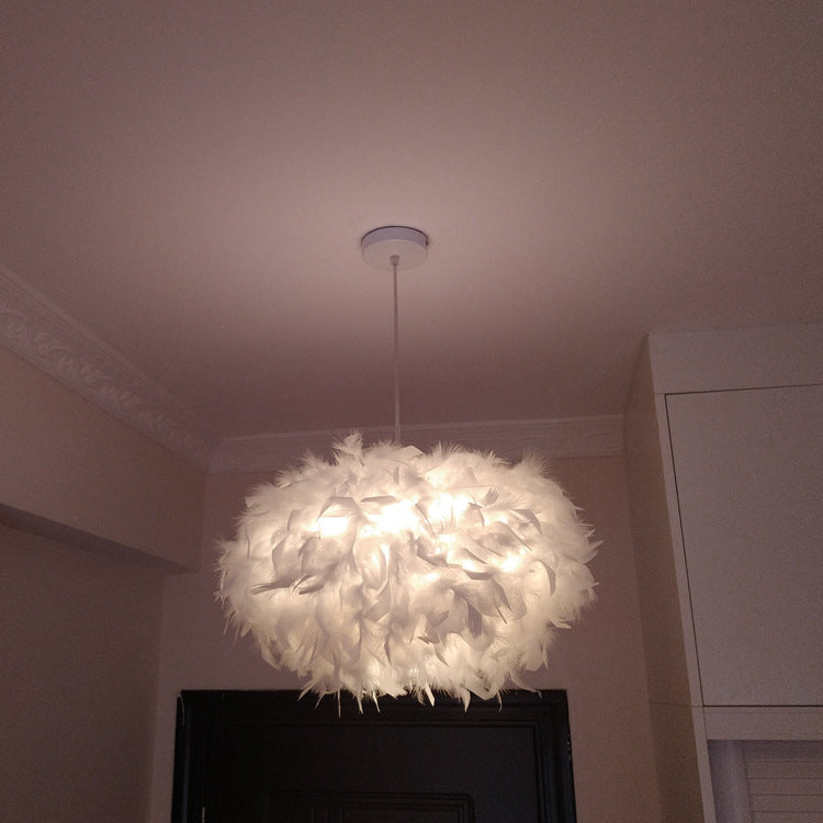 Simple Modern Feather Ceiling Lamps