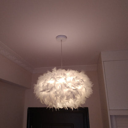 Simple Modern Feather Ceiling Lamps