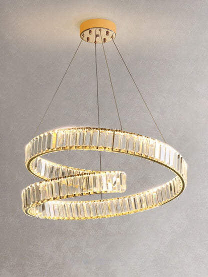 Modern Crystal Chandelier with Voice Control