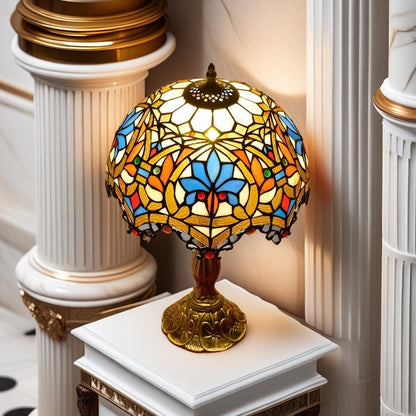 Handcrafted Tiffany Stained Glass Table Lamp – Vintage Luxury Lighting