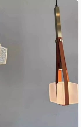 Adjustable Retro Pendant Light with Leather Strap