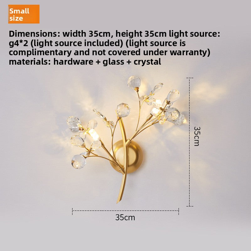 Crystal Bedroom Bedside Wall Lamp