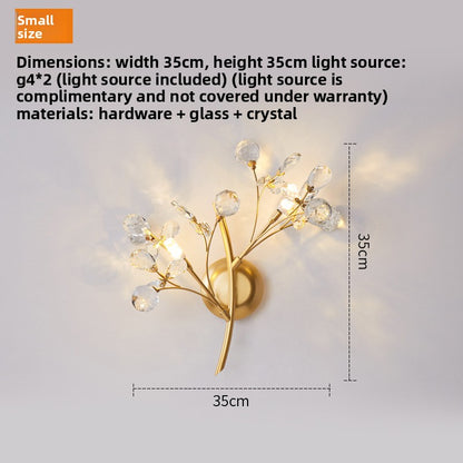 Crystal Bedroom Bedside Wall Lamp