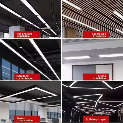 Square Tube LED Office Pendant Light