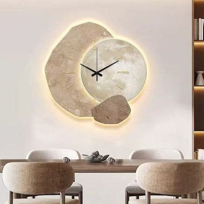 Modern Oval Wall Clock with Quartz Movement