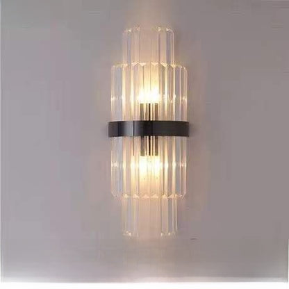 Modern Minimalist Stainless Steel Crystal Wall Lamp